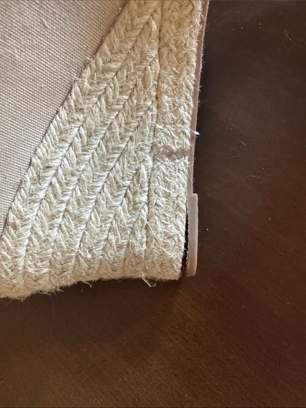 J. Crew Beige Canvas Espadrille Wedge Slip-On Heels Size 9